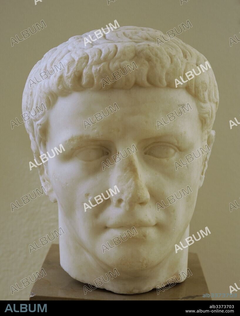 Claudio (1 a. C. -54 a. C). Emperador romano de 41-54 d. C. Dinastia Julio-Claudia. Busto. Museo Nacional Arqueológico. Tarragona. Cataluña. España. Claudius (10BC-54 AD). Roman emperor from 41-54. Julio-Claudian Dynasty. Bust. Spain. National Archaeological Museum. Tarragona. Catalonia, Spain.