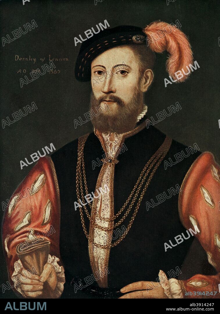 Lord Darnley (1545-1567), 1567. Darrnley was the king consort of Mary, Queen of Scots, and the father of her son King James VI of Scotland (James I of England).