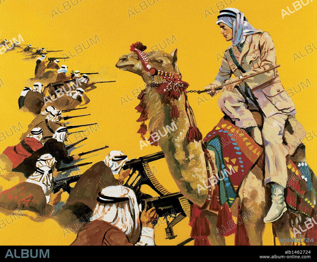 LAWRENCE, Thomas Edward (Tremadoc ,1888-Dorset, 1935), known as "Lawrence of Arabia." British military and political agent. Principal organizer of the Arab Revolt against the Turks as adviser to King Husayn (1916). He entered Damascus before the British troops in 1918.