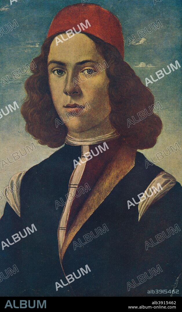 Portrait of a Young Florentine Nobleman, c15th century. From The Connoisseur Vol. XVIII [Otto Limited, London, 1907.].