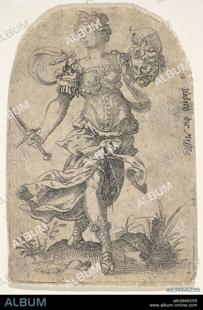 Judith, from Celebrated Women of the Old Testament. Artist: Jost Amman (Swiss, Zurich before 1539-1591 Nuremberg). Dimensions: Sheet: 3 5/16 x 2 5/16 in. (8.4 x 5.8 cm). Date: 1568-96.