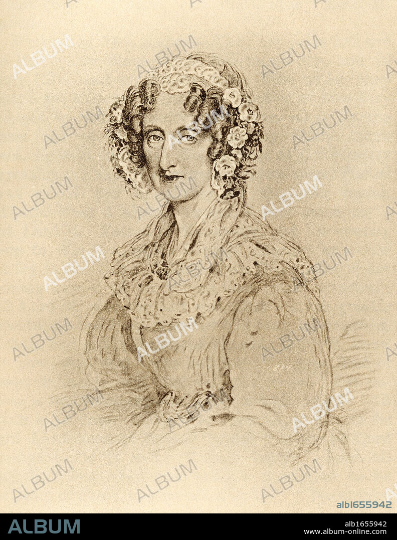 Marie Amelie, Queen of the French,1782-1866. Wife of Louis Philippe King of the French. From a portrait by Dalton after Sir. W.Ross.From the book 'The Girlhood of Queen Victoria 1832-1840 Vol II' published 1912.