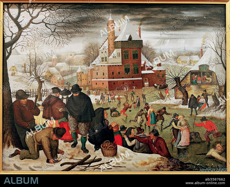 Brueghel, Pieter the Younger. 1564-1638. "Winter", between 1622 and 1635. Oil on wood, 42.8 × 57.4 cm. Bucharest, National Museum of Arts.