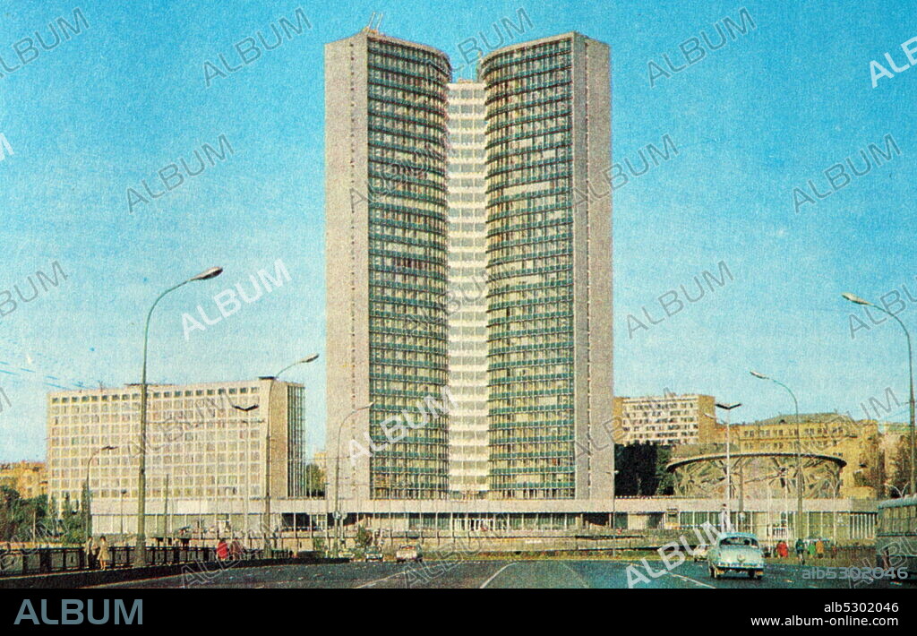 Moscow Headquarters of the Council for Mutual Economic Assistance (COMECON). This economic organization from 1949 to 1991 was under the leadership of the Soviet Union that comprised the countries of the Eastern Bloc along with a number of socialist states elsewhere in the world. Comecon Headquarters Moscow.