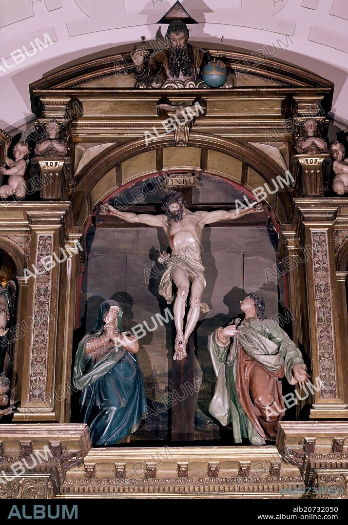 ANTÓN DE MORALES. RETABLO DE LAS CARBONERAS - DETALLE DEL CALVARIO - SIGLO XVII - BARROCO ESPAÑOL.