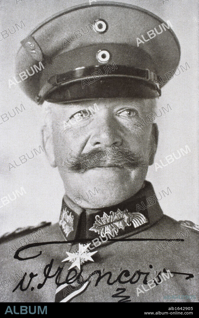 Hermann von Francois 1856 - 1933 German infantry general From Tannenberg published Berlin 1928.