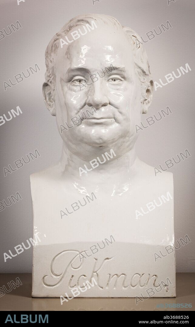 Antonio Susillo / "Bust of Carlos Pickman", 1884-1885, Sculpture (White varnished paste), Pickman and Co. Factory (Seville), 48.5 x 26 x 17.5 cm.