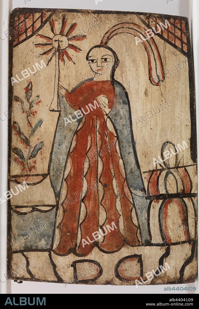 New Mexican: Saint Barbara (Santa Barbara), José Benito Ortega, New Mexican, c. 1890, Water-based paint on wood panel, Overall: 17 1/4 x 11 1/2 in. (43.8 x 29.2 cm).