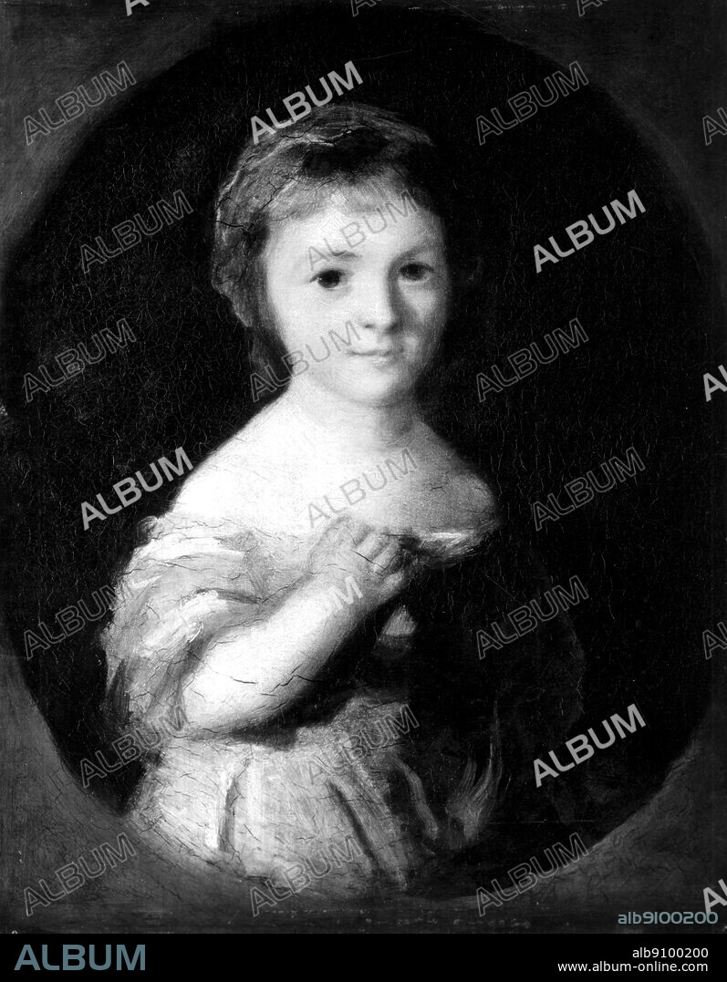 Georgiana Spencer Duchess of Devonshire 1757-1806 as a child. ascribed to Joshua Reynolds circa 1759-1761.