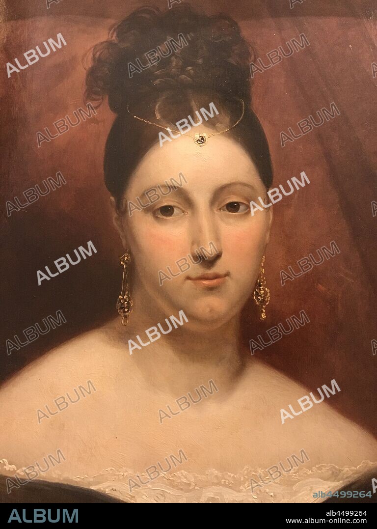 ARY SCHEFFER. Portrait of the opera singer Maria Malibran (1808-1836).
