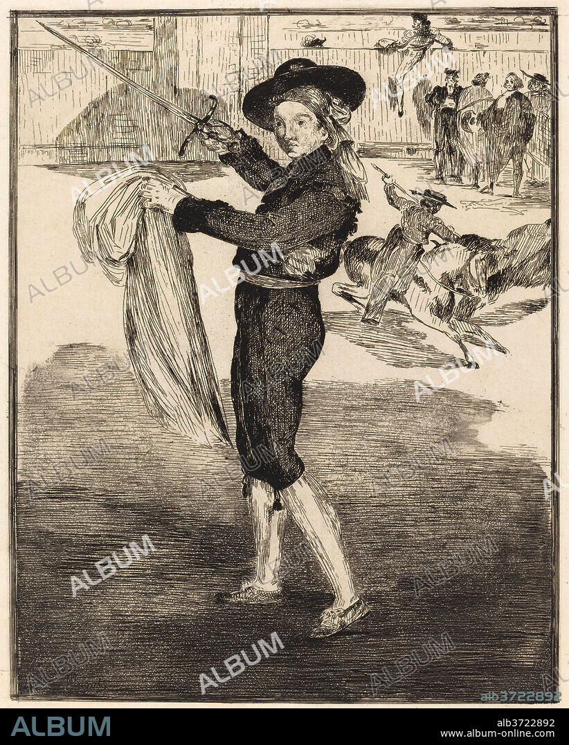 EDOUARD MANET. Mlle. Victorine in the Costume of an "Espada"(L'espada). Dated: 1862. Medium: etching and aquatint.
