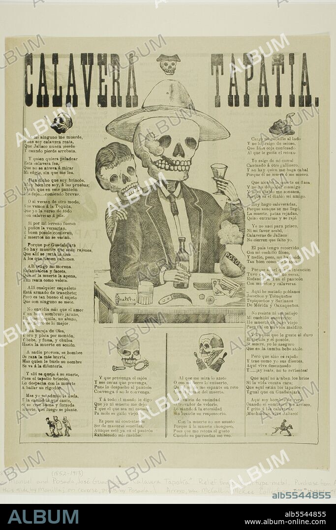MANUEL MANILLA. Calavera Tapatia, n.d.