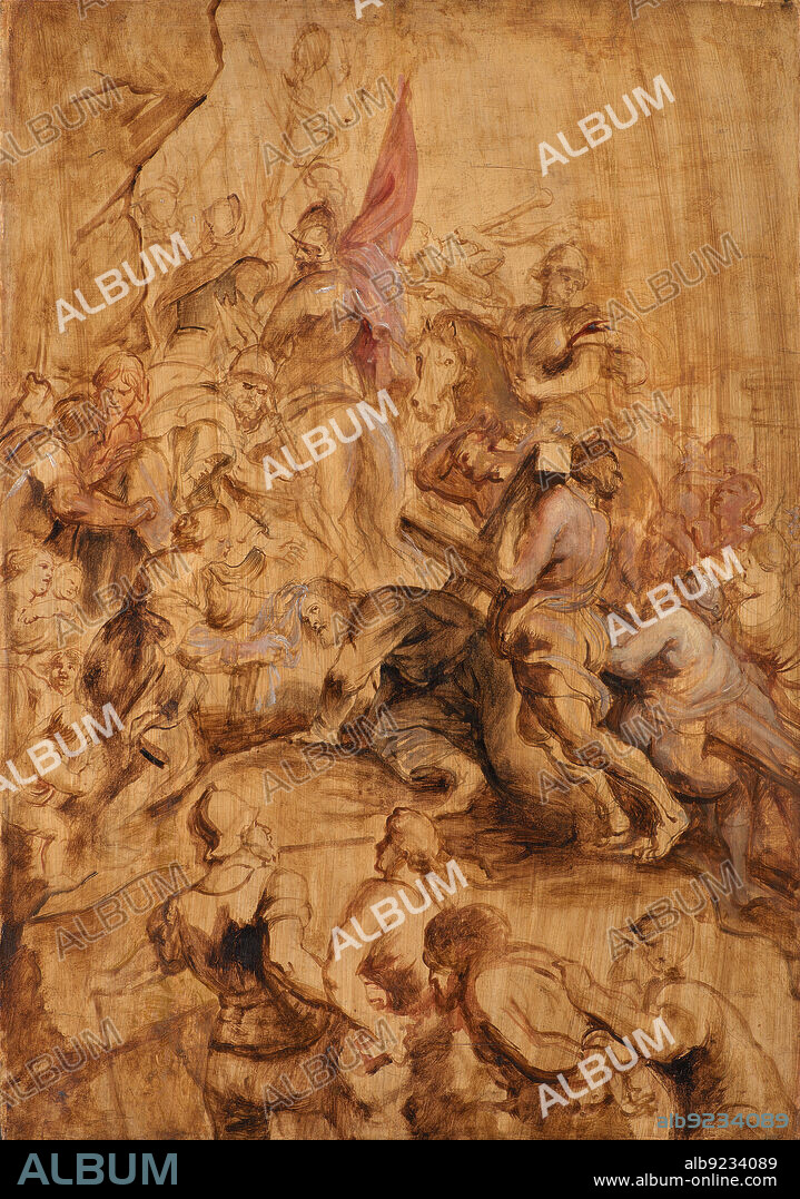 PETER PAUL RUBENS. The Ascent to Calvary. The Bearing of the Cross, 1634. (Christ falls, and St Veronica mops his brow).