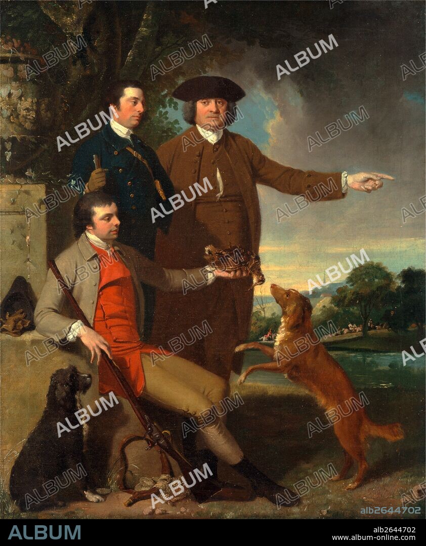 Self-Portrait with His Father and His Brother The Artist and His Brother Charles, After Woodcock-Shooting, With Their Father THomas Mortimer, John Hamilton Mortimer, 1740-1779, British.