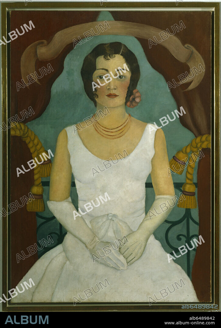 FRIDA KAHLO. Portrait of Lady in White, c. 1929. 
(Identified as Adela Formoso de Obregón Santacilia) 
 
Private collection.