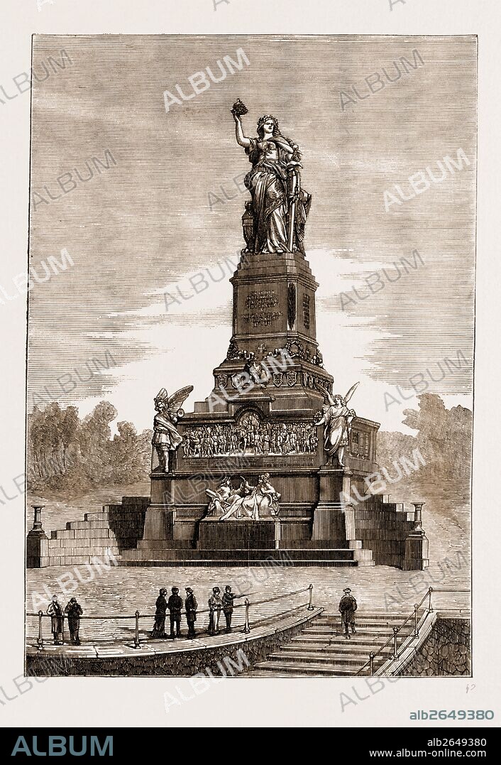 THE GERMAN NATIONAL MONUMENT ON THE NIEDERWALD, 1883: THE GERMANIA STATUE.