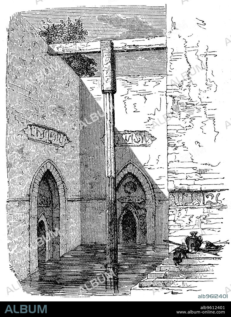 Nilometer on the island of Roda, Cairo, Egypt, c1895. The annual flooding of the Nile was historically vitally important to Egypt because it governed the fertility of the soil and could mean the difference between abundance and starvation. Nilometers were developed in Ancient Egypt to measure the depth of the water in the Nile, enabling comparative historical records to be kept and allowing the priesthood to be able to announce the coming of the anticipated flood. The nilometer at Roda was built in 861, but was on the site of a much earlier version. The construction of the Aswan dams in the 20th century enabled the Nile's flooding to be controlled by man, rendering the nilometer obsolete.