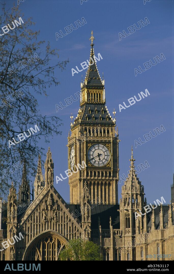 Big Ben and Houses of Parliament, UNESCO World Heritage Site, Westminster, London, England, UK, Europe.