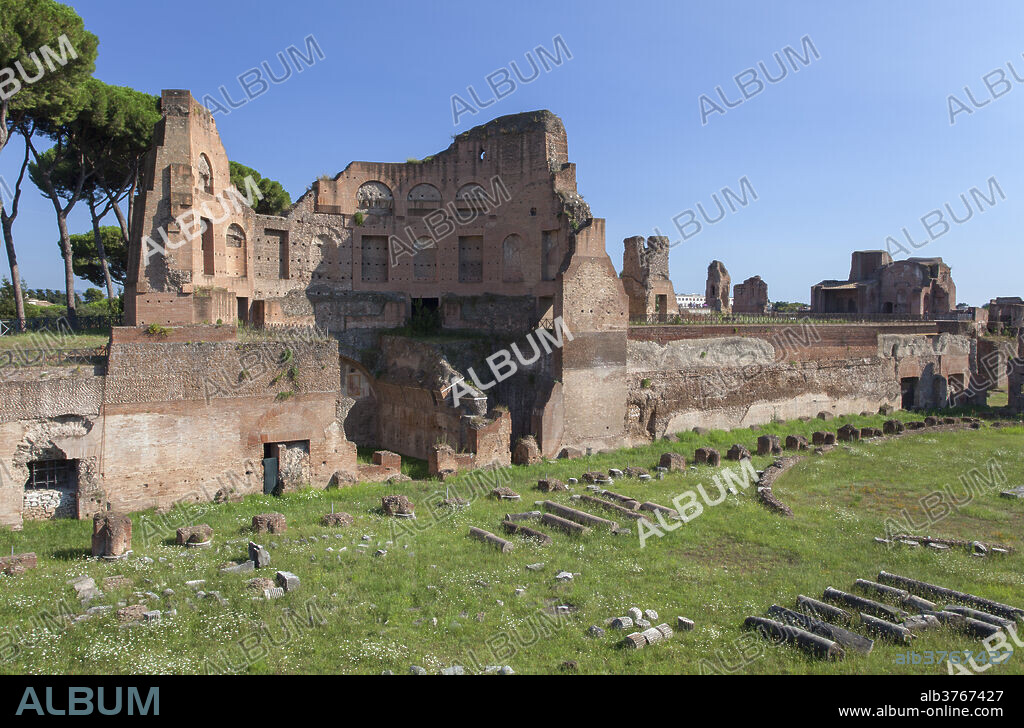 Stadium of Domitian on Palatine Hill, UNESCO World Heritage Site, Rome, Lazio, Italy, Europe.