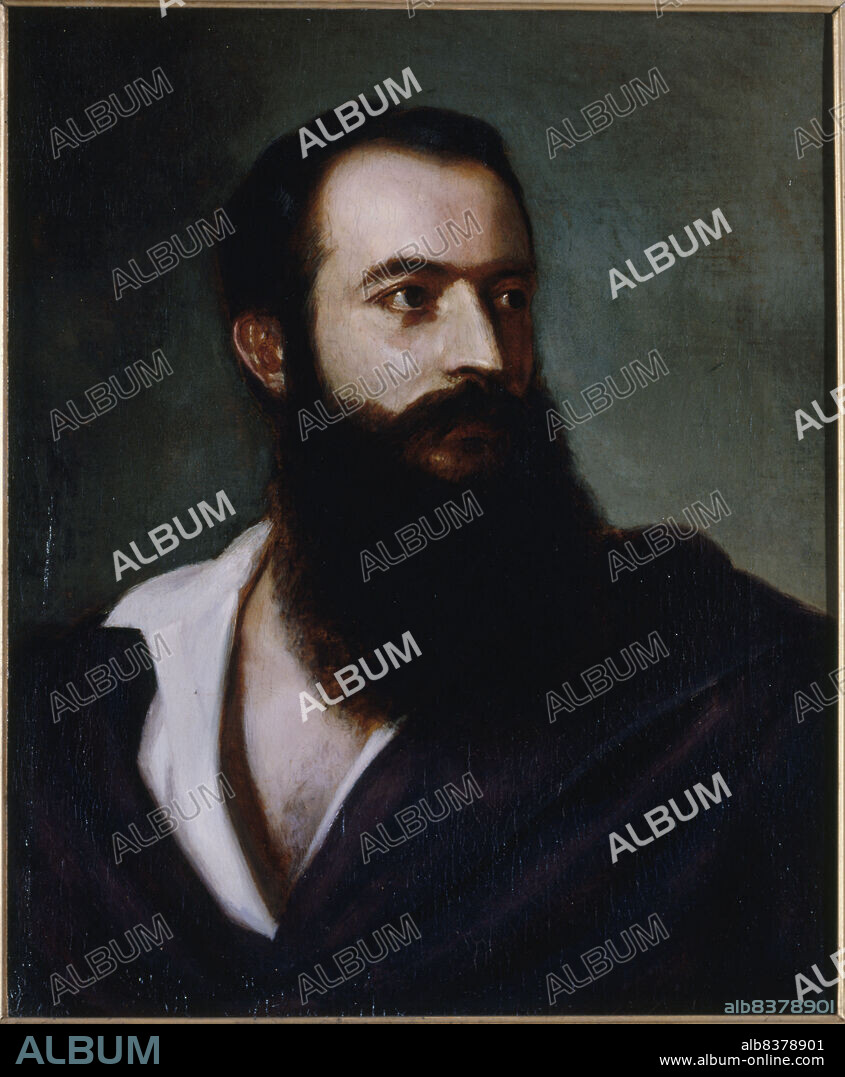 LOUIS BUCHHEISTER. Portrait of Felice Orsini (1819-1858), terrorist, c1858.