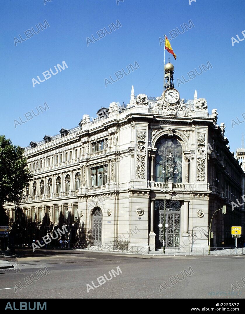 ADARO EDUARDO. ADARO , EDUARDO. ARQUITECTO ESPAÑOL. EDIFICIO DEL BANCO DE ESPAÑA EN MADRID CONSTRUIDO ENTRE LOS AÑOS 1884 - 1891.