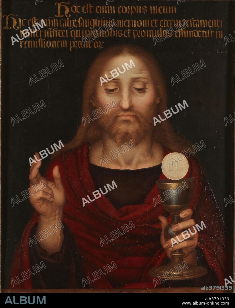 FERNANDO YÁÑEZ DE LA ALMEDINA. Fernando Yáñez de la Almedina / 'The Eucharistic Christ'. 1520 - 1530. Oil on panel.