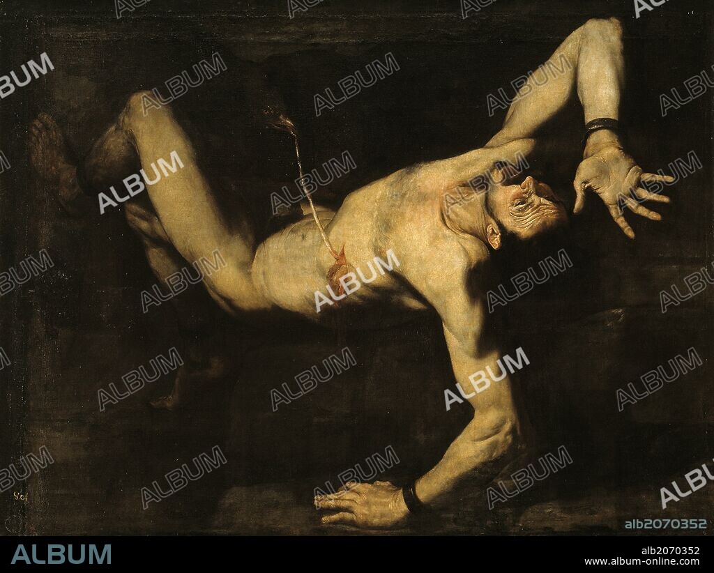 JOSÉ DE RIBERA. José de Ribera / 'Ticio', 1632, Escuela Española, Óleo sobre Lienzo, 227 cm x 301 cm, P01113.