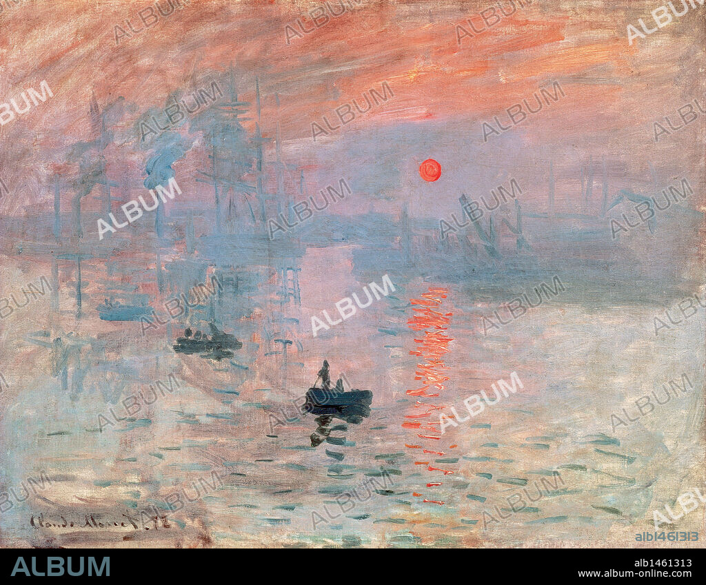 CLAUDE MONET. ARTE S. XIX. FRANCIA. MONET, Claude (París,1840-Giverny,Eure,1926). Pintor francés. "IMPRESION, SALIDA DEL SOL" (1872). Museo Marmottan. París. Francia.