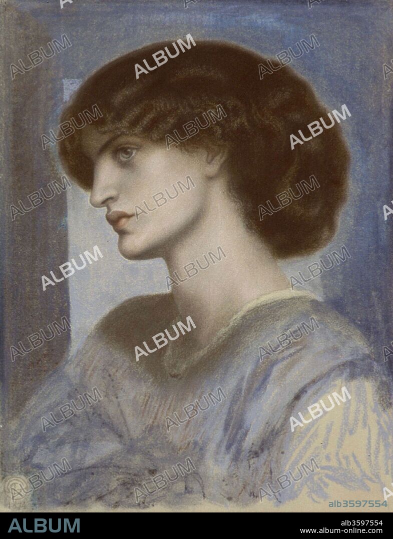 DANTE GABRIEL ROSSETTI. Portrait of Jane Morris.