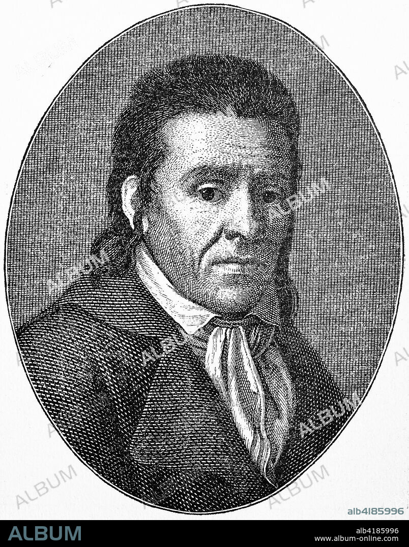 Johann Heinrich Pestalozzi, 1746 - 1827, a Swiss pedagogue and educational reformer who exemplified Romanticism in his approach, Switzerland, digital improved reproduction of a woodcut, published in the 19th century.