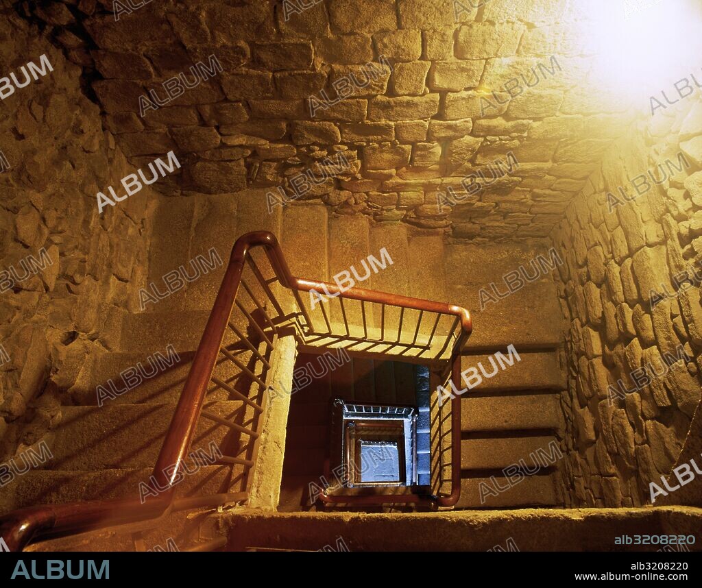 Tower of Hercules. 2nd century AD. Ancient Roman lighthouse. Restored in 1791 by Eustaqui Giannini. Interior. A Coruna. Galicia, Spain.