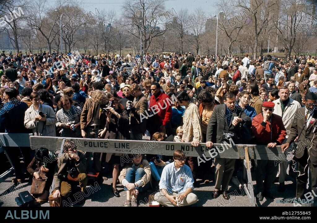 Anti-draft anti-Vietnam war demonstration, Central Park, New York City, 1968.