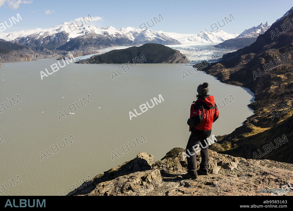mirador de Grey, valle del lago Grey, trekking W, Parque nacional Torres del Paine,Sistema Nacional de Áreas Silvestres Protegidas del Estado de Chile.Patagonia, República de Chile,América del Sur.