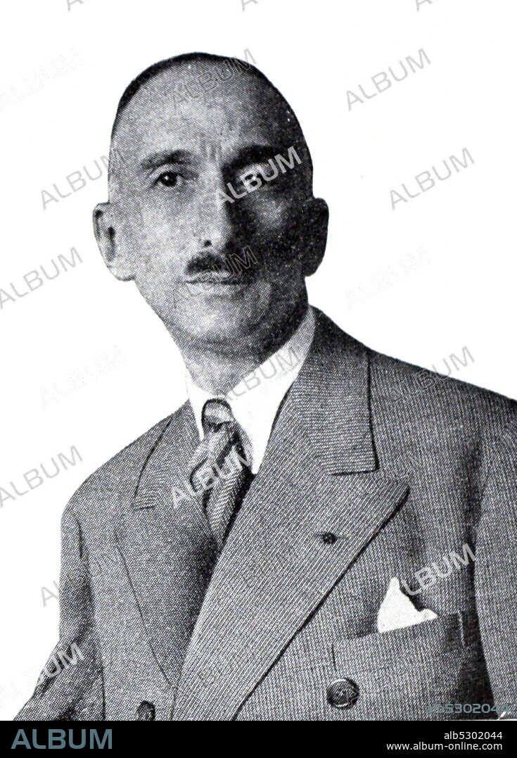 Black and white photograph of Francois Mauriac (1885-1970), French novelist, dramatist, critic, poet and journalist.
