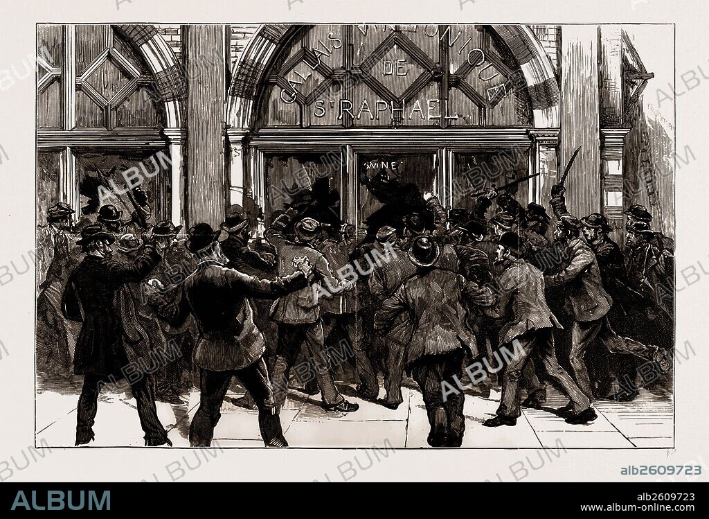 THE RIOTING IN THE WEST END OF LONDON, FEBRUARY 8TH, UK, 1886: LOOTING SHOPS IN PICCADILLY.
