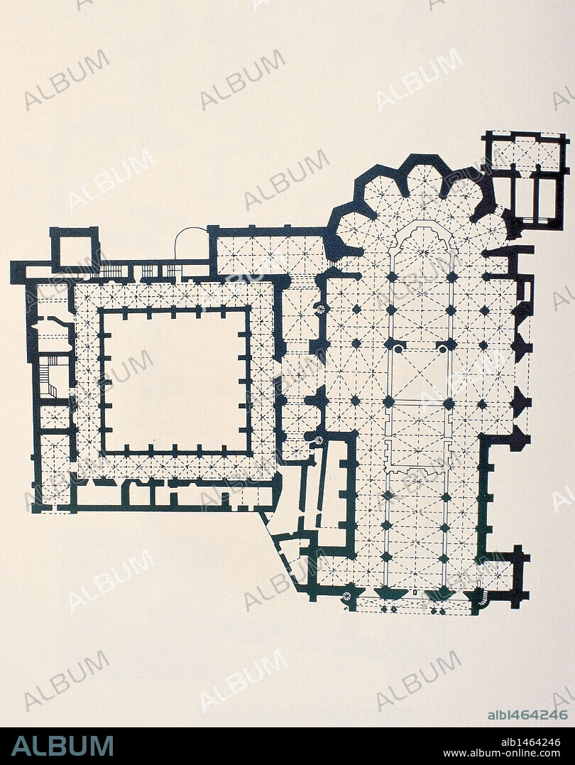 PLANTA GOTICA de la Catedral de León (1255-1280). Castilla-León. España.