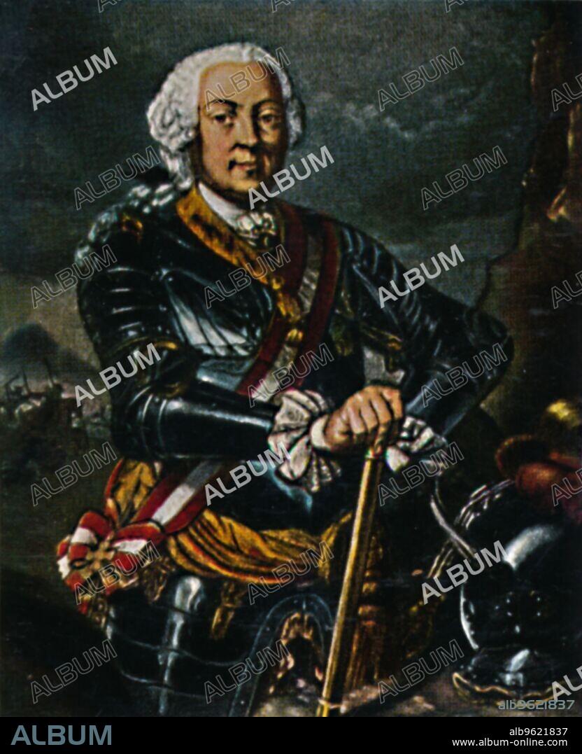 'Feldmarschall Daun 1705-1766', 1934. Count Leopold Joseph von Daun (1705-1766), later Prince of Thiano, was an Austrian field marshal of the Imperial Army in the War of the Austrian Succession and Seven Years' War. From "Die Großen der Weltgeschichte". [Eckstein-Halpaus, Dresden, 1934].