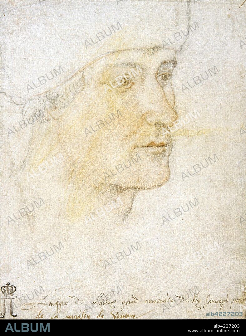 JEAN PERREAL. 'Portrait of Jean Levener'. France, 16th century. Dimensions: 17,4x13,4 cm.