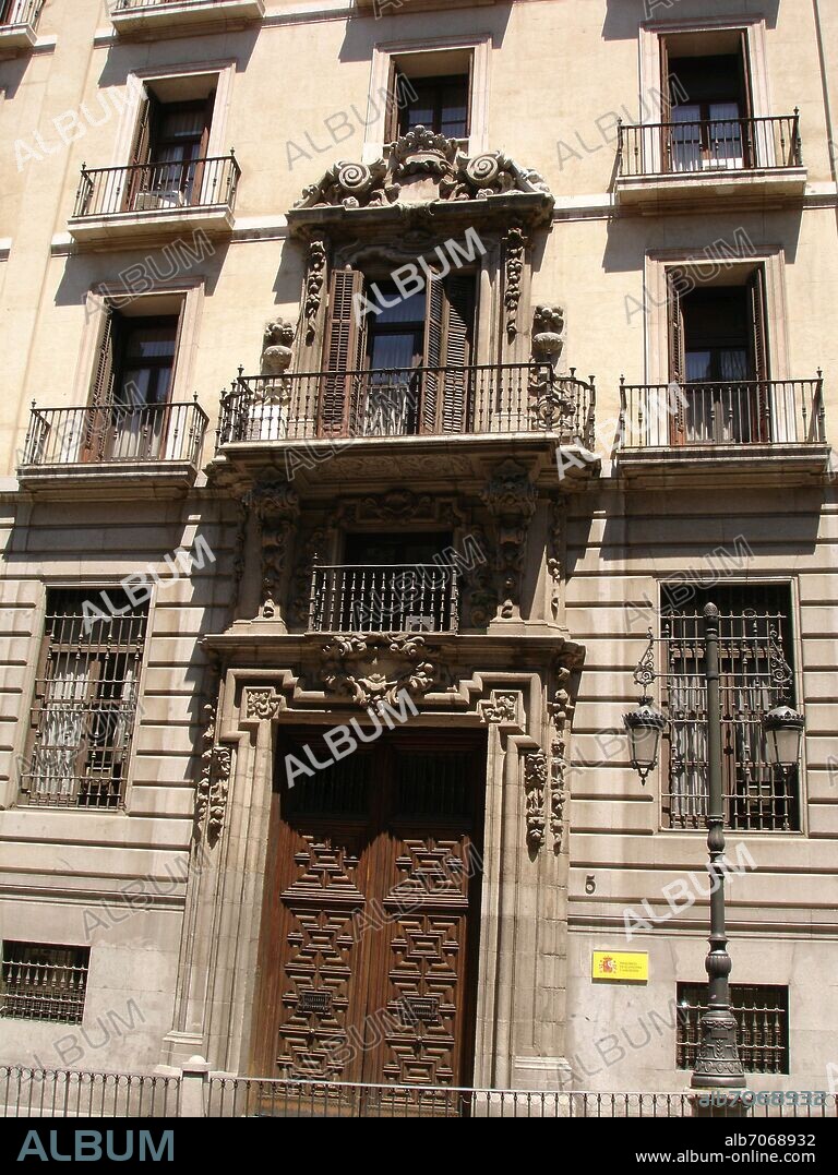PEDRO DE RIBERA. PORTADA DEL PALACIO DEL MARQUES DE LA TORRECILLA ANEXIONADO AL MINISTERIO DE HACIENDA SITUADO EN LA CALLE ALCALA Nº 3.