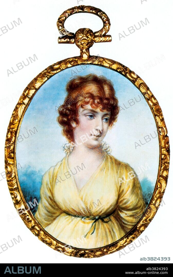 Martha Wayles Skelton Jefferson (October 30, 1748 - September 6, 1782) was the wife of Thomas Jefferson, who was the third President of the United States. She was a widow at her second marriage, as her first husband had died young. The Jeffersons had six children together, but only two daughters survived to adulthood, and only one past the age of 25. She was beloved by her neighbors; she raised funds for the cause of independence before and after her tenure as First Lady of Virginia. She was in delicate health for much of her marriage. She is believed to have suffered from diabetes, a condition aggravated by childbearing. Throughout their almost 11-year marriage, the Jeffersons appeared to have been devoted to each other. Weakened by childbirth, Martha Jefferson died several months after the birth of her last child at the age of 33. Painting by Joseph Boze.