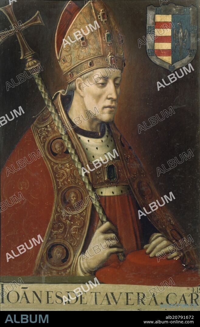 FRANCISCO COMONTES DE (?-1564). RETRATO DEL CARDENAL TAVERA SITUADO EN LA SALA CAPITULAR DE LA CATEDRAL DE TOLEDO - SIGLO XVI.