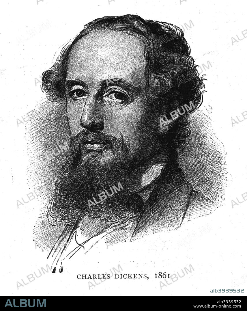 Charles Dickens, 1861. From 'The Graphic', March 19th, 1862.