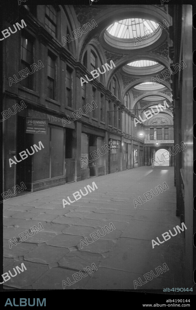 Royal Arcade, Pilgrim Street, Newcastle upon Tyne, Tyne & Wear, c1955-c1963. Interior view of the Royal Arcade which has since been demolished and replaced with a 1960s tower block.