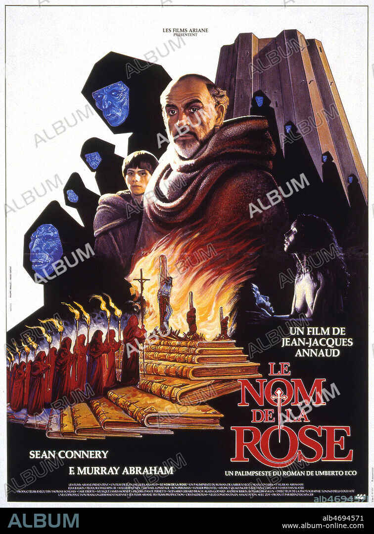 Affiche du film Le nom de la rose realise par Jean-Jacques ANNAUD en 1985 avec Sean CONNERY. Credit : Collection KHARBINE-TAPABOR.