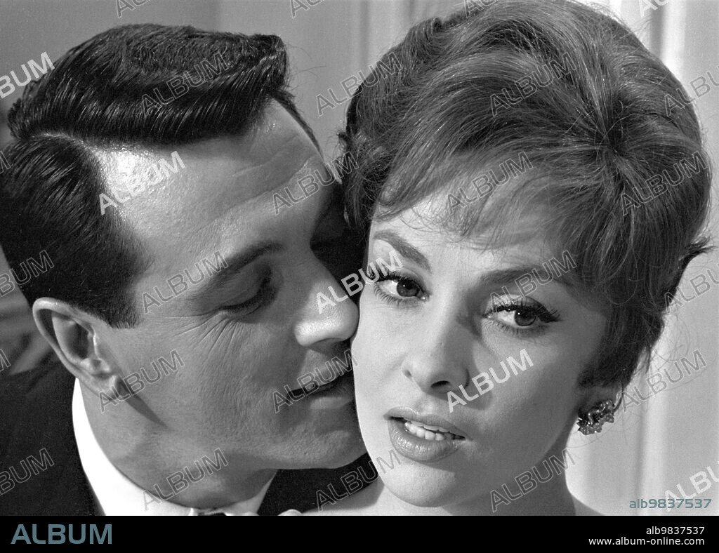 GINA LOLLOBRIGIDA and ROCK HUDSON in COME SEPTEMBER, 1961, directed by ROBERT MULLIGAN. Copyright UNIVERSAL INTERNATIONAL.