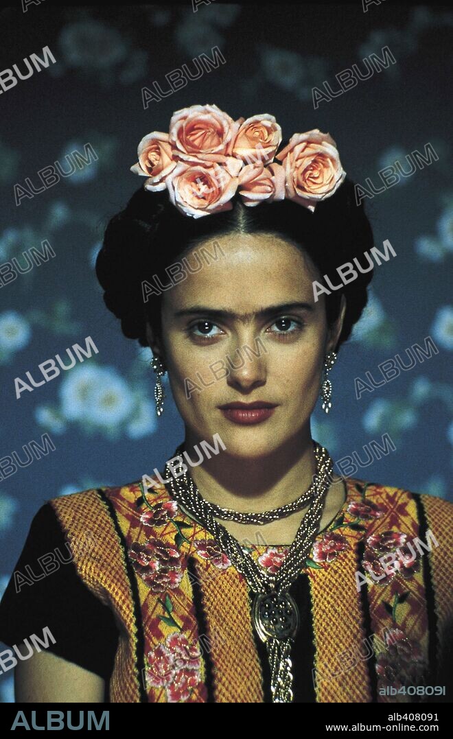 Frida Kahlo y SALMA HAYEK. SALMA HAYEK en FRIDA, 2002, dirigida por JULIE TAYMOR. Copyright MIRAMAX.