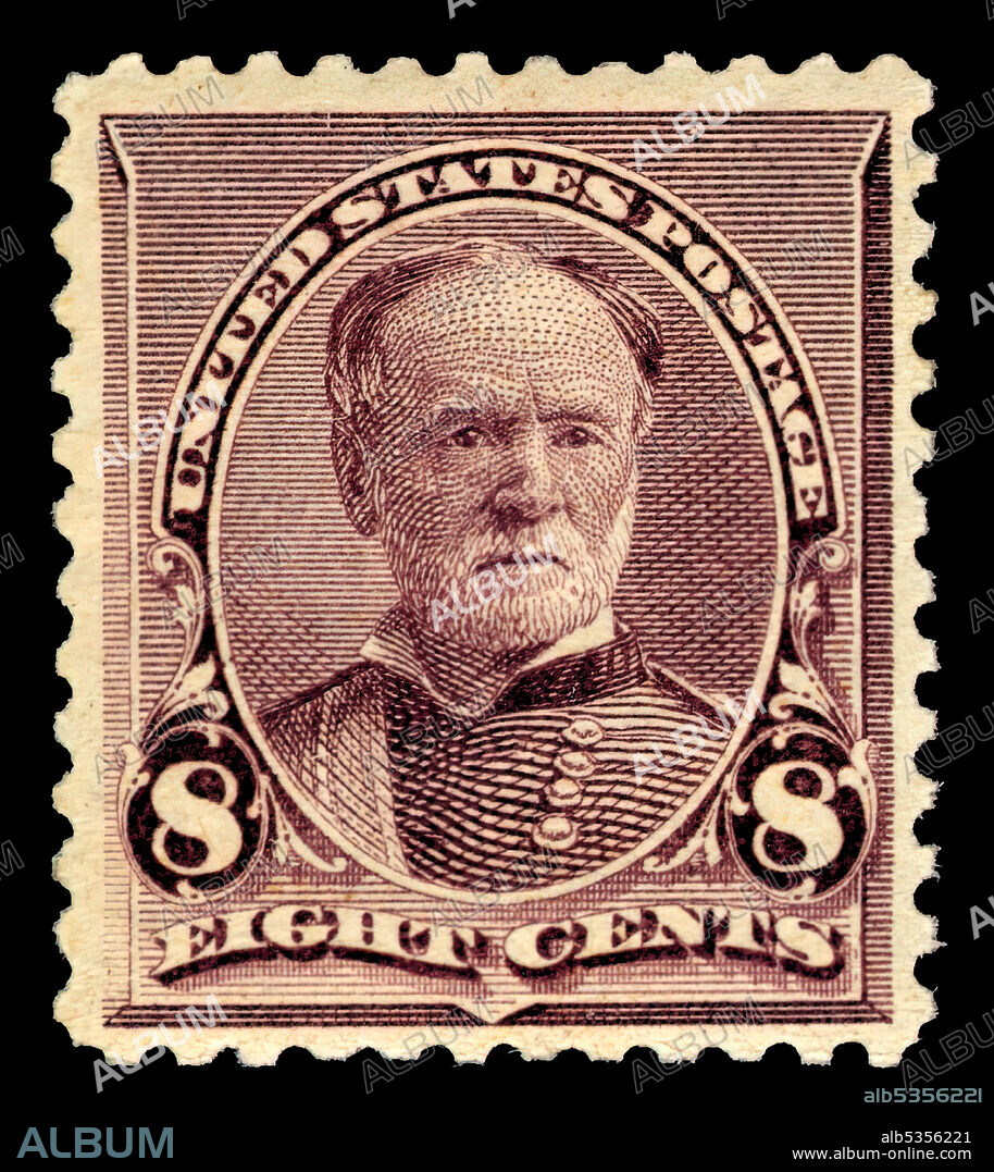 AMERICAN BANK NOTE COMPANY. 8c William T. Sherman single, 1893. Mint.