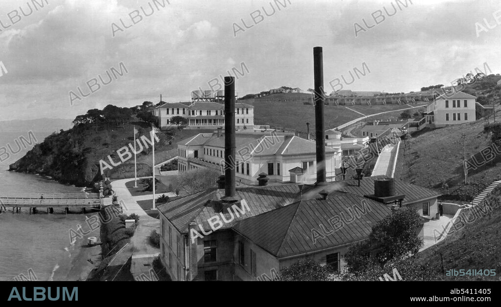 Angel Island Immigration Station, California, 1915. Photographed by James David Givens. Angel Island Immigration Station in San Francisco Bay, California, was where officials detained, inspected, and examined approximately one million immigrants between January 21, 1910 and November 5, 1940. Since the first use of Angel Island as an artillery station in the 1860s, it has hosted many generations of gun batteries, up until 1962. Meanwhile it served as the Bay Area's primary quarantine and "disinfection" station, as the immigrant processing and detention center known as "the Ellis Island of the West," and as a prisoner of war camp during World Wars. The main difference between Ellis Island and Angel Island was that the majority of the immigrants that traveled through Angel Island were from Asian countries, such as China, Japan, and India. It is currently a State Park administered by California State Parks and a California Historical Landmark.