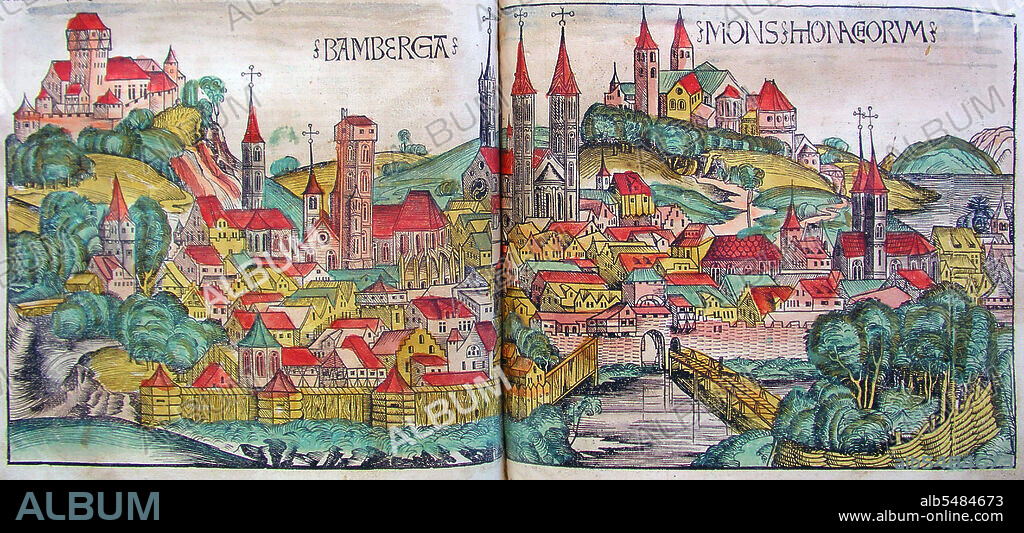 The Nuremberg Chronicle is an illustrated world history. Its structure follows the story of human history as related in the Bible; it includes the histories of a number of important Western cities. Written in Latin by Hartmann Schedel, with a version in German translation by Georg Alt, it appeared in 1493. It is one of the best-documented early printed books. It is classified as an incunabulum - that is, a book, pamphlet, or broadside that was printed (not handwritten) before the year 1501 in Europe. It is also one of the first to successfully integrate illustrations and text. Latin scholars refer to it as Liber Chronicarum (Book of Chronicles) as this phrase appears in the index introduction of the Latin edition. English speakers have long referred to it as the Nuremberg Chronicle after the city in which it was published. German speakers refer to it as Die Schedelsche Weltchronik (Schedel's World History) in honour of its author. The illustrations in many copies were hand-coloured after printing.