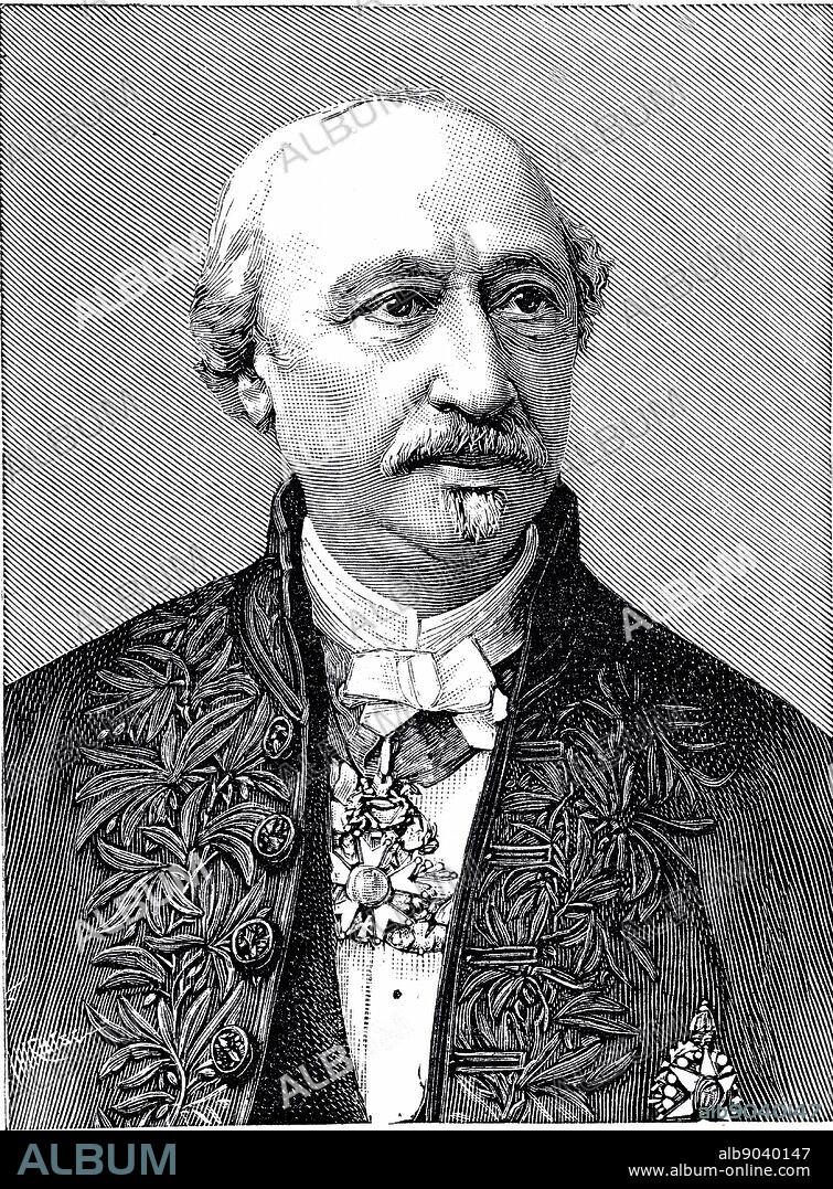 (Alexandre) Edmond Becquerel (1820-91) French physicist; son of Antoine Cesar Becquerel and father of (Antoine) Henri Becquerel; research on solar radiation and diamagnetism. Wood engraving.